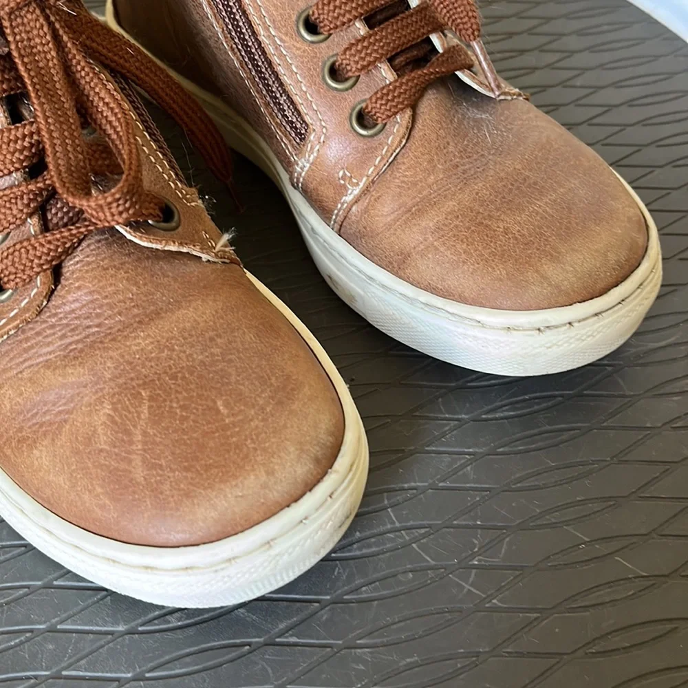 RARE Steiff KNOPF IM OHR Hi Top Leather Sneaker 13/30 Teddy Bear applique Unisex